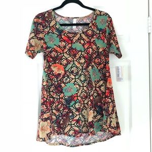 LuLaRoe Perfect T Floral Hawaiian Print
